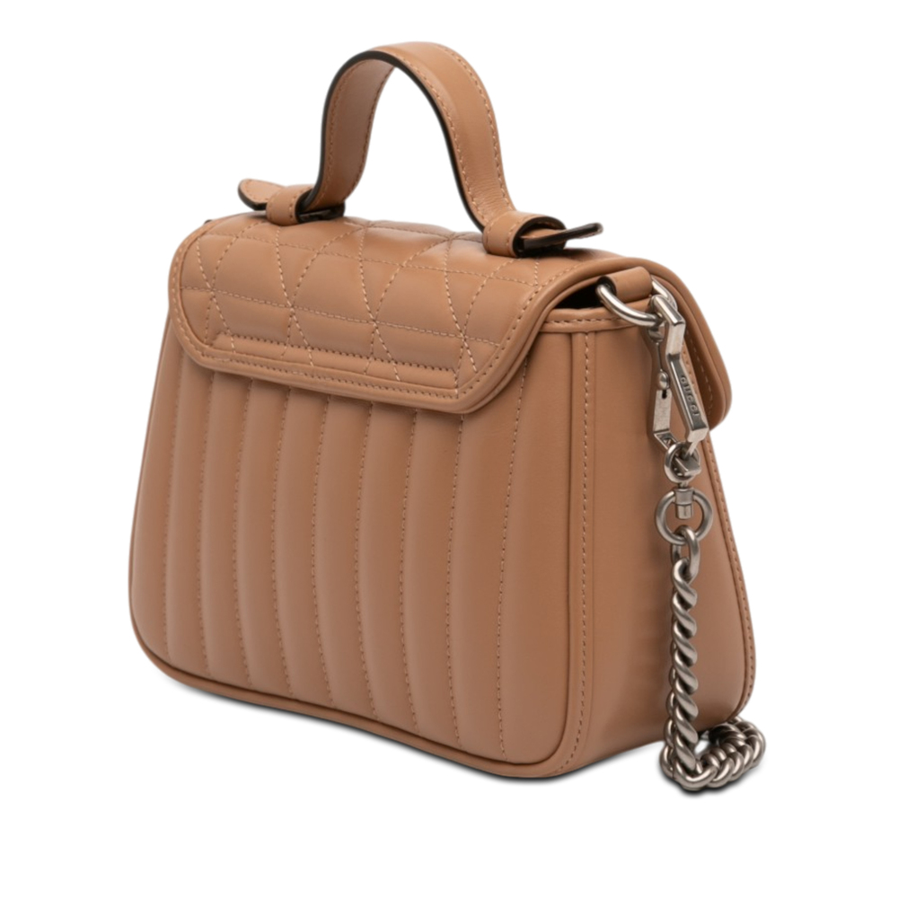 Pre-Loved Gucci Mini GG Marmont Matelasse Calfskin Aria Top Handle Bag - Picture 2 of 7